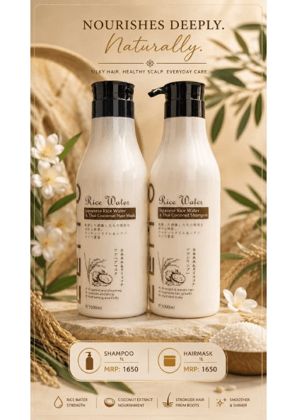LEITO Rice Water Shampoo and Hair Mask duo